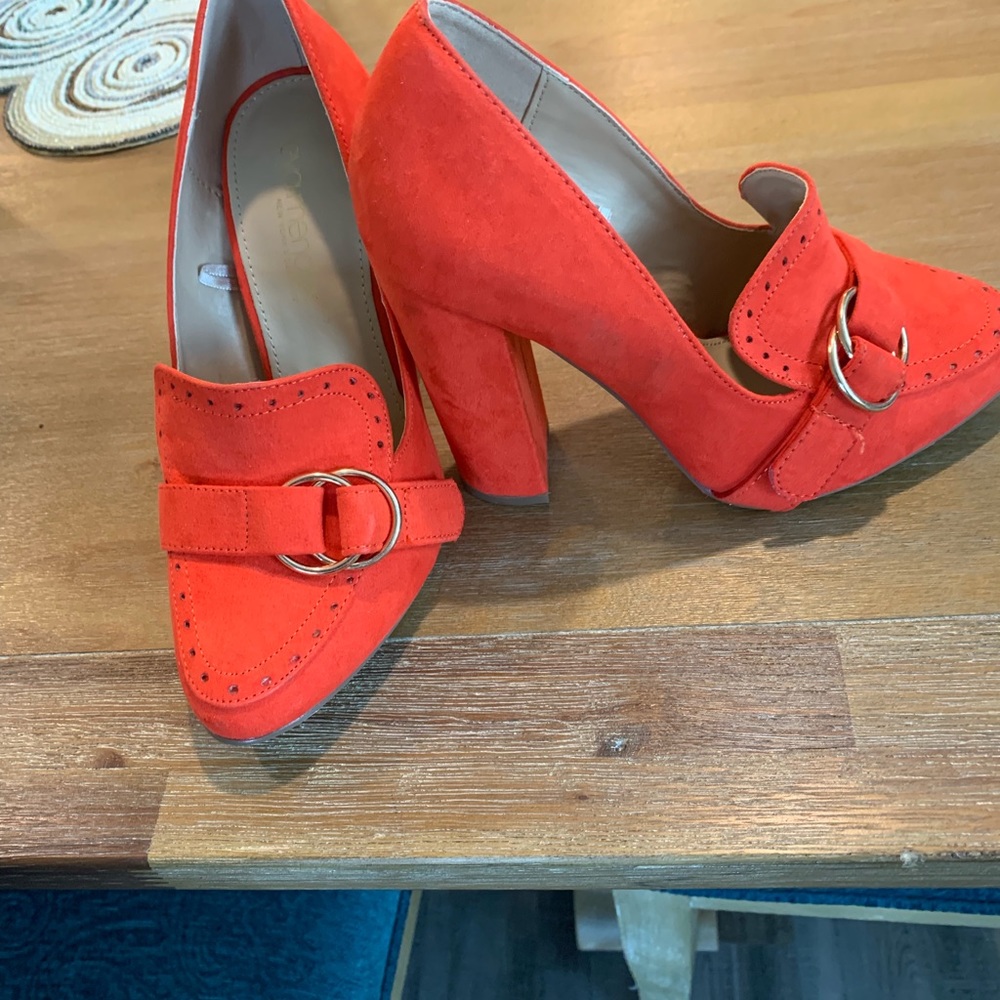 Orange shoes